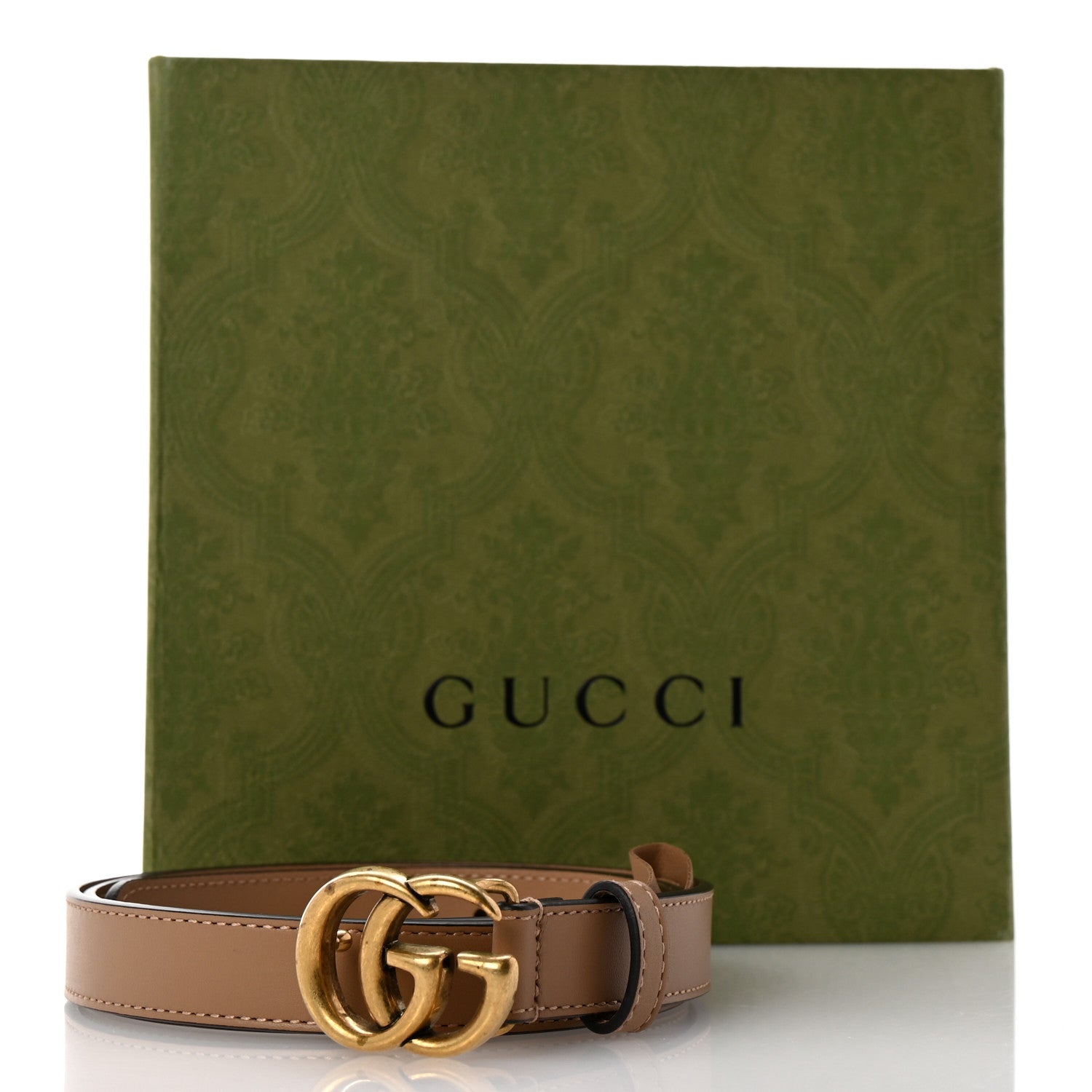 Gucci Calfskin Double G 20mm Belt 85 34 Porcelain Rose 6 of 6