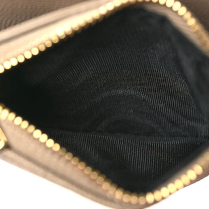 Saint Laurent Grain De Poudre Matelasse Chevron Monogram Zipped Card Case Nude Powder 6 of 9