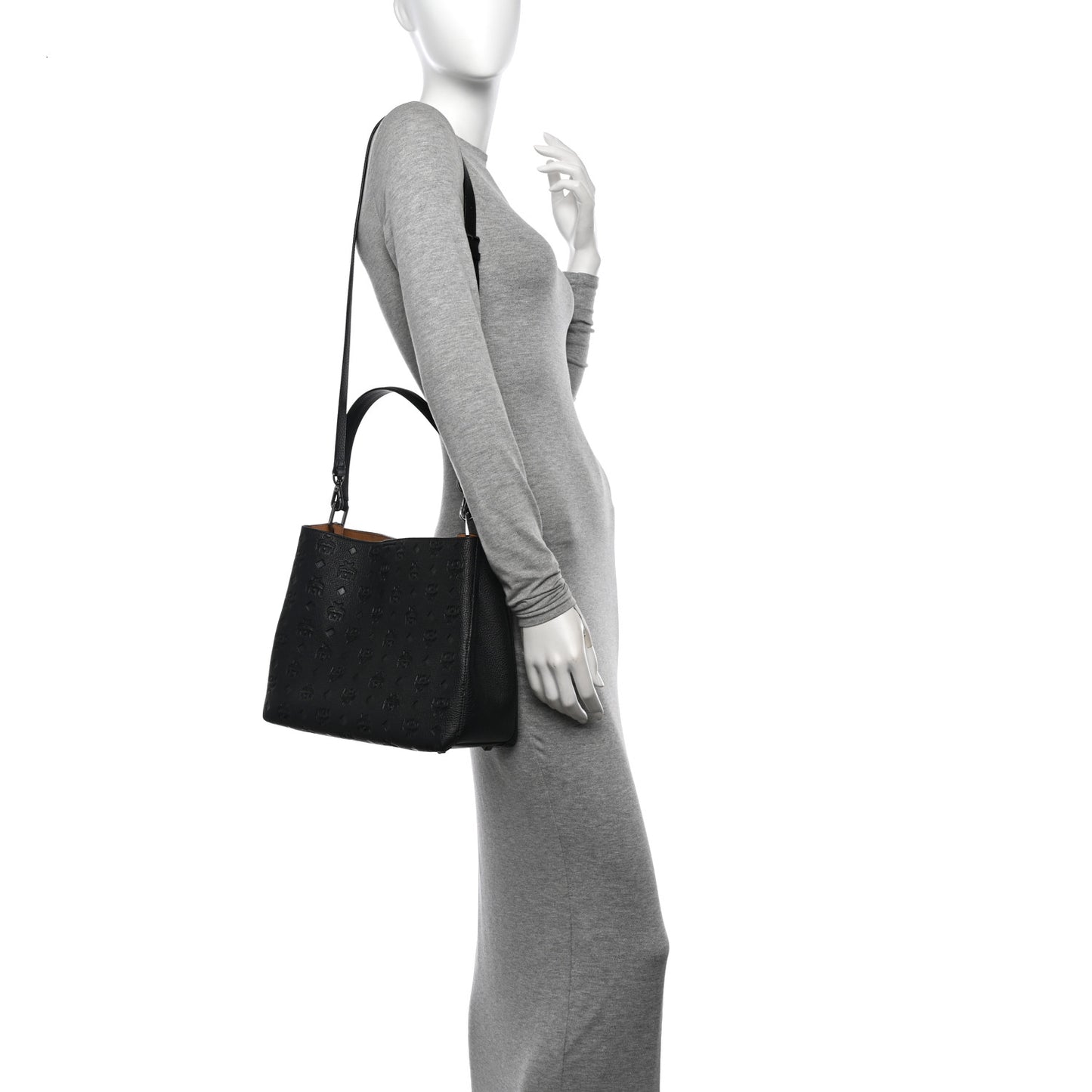 Calfskin Ottomar Monogram Sarah Convertible Hobo Black