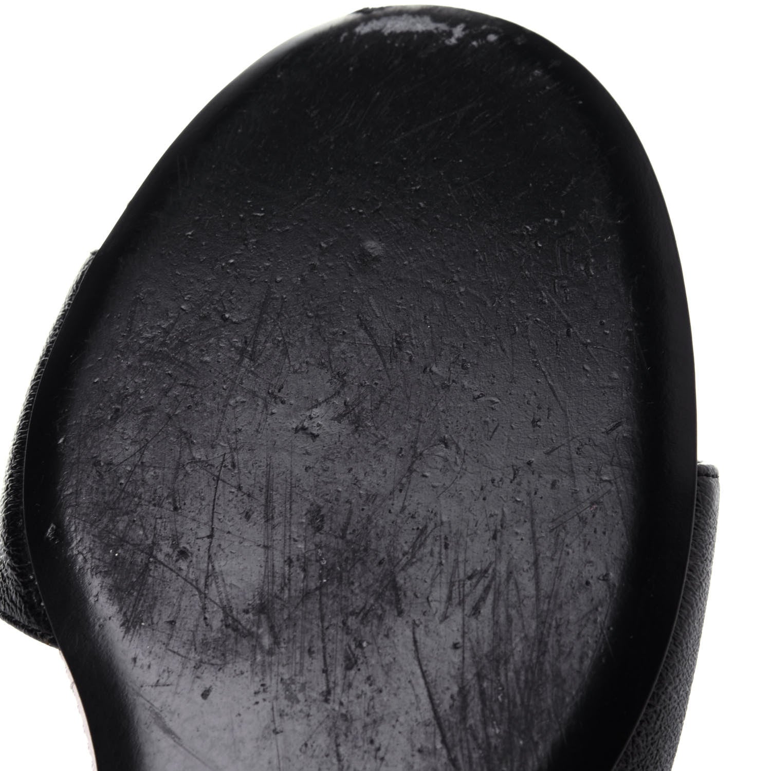Chanel Goatskin Lambskin Quilted CC Sandal Mules 37.5 Black White 12 of 12