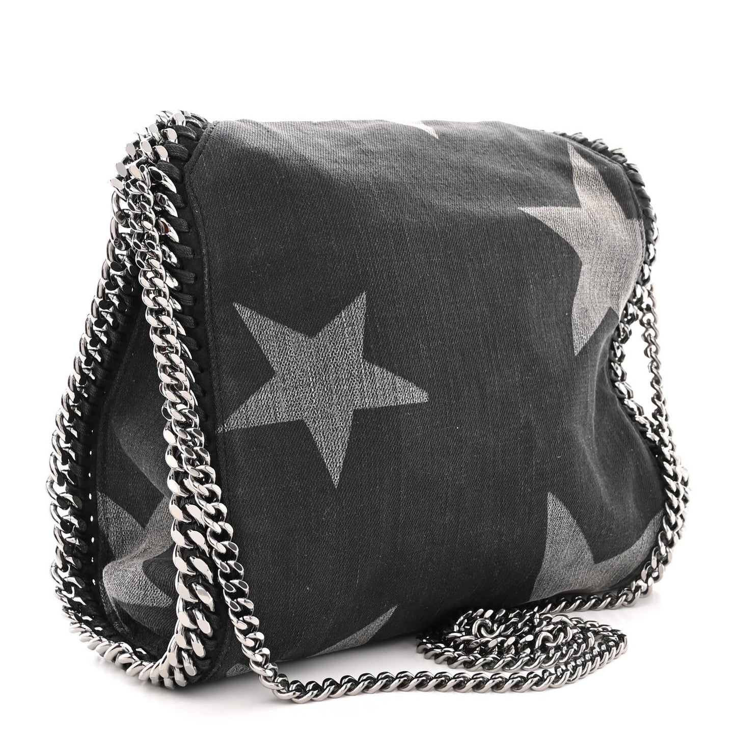Denim Star Mini Falabella Tote Black