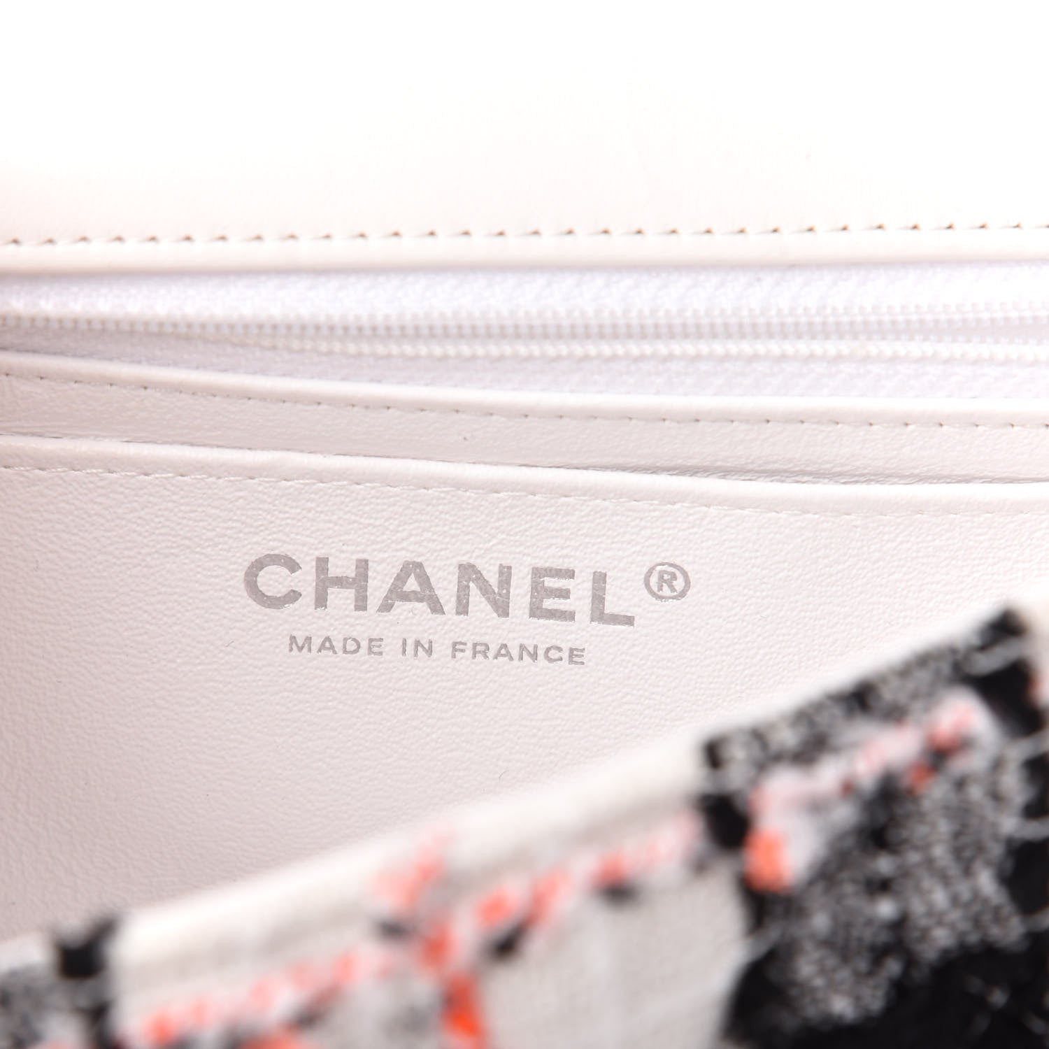 Chanel Tweed Quilted Mini Rectangular Flap Black White Pink 8 of 10