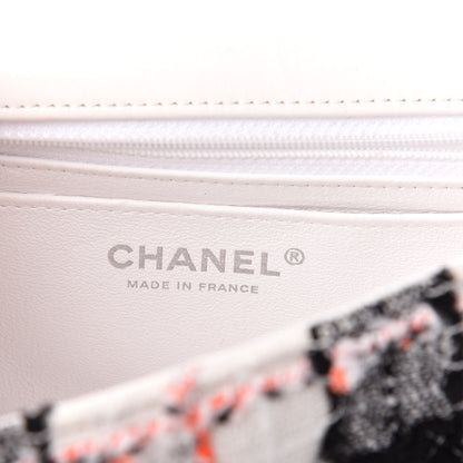 Chanel Tweed Quilted Mini Rectangular Flap Black White Pink 8 of 10
