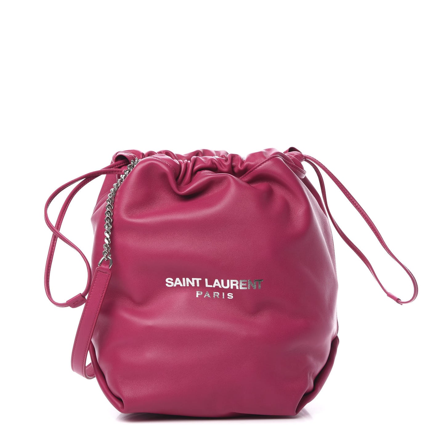 Lambskin Teddy Drawstring Bag Freesia