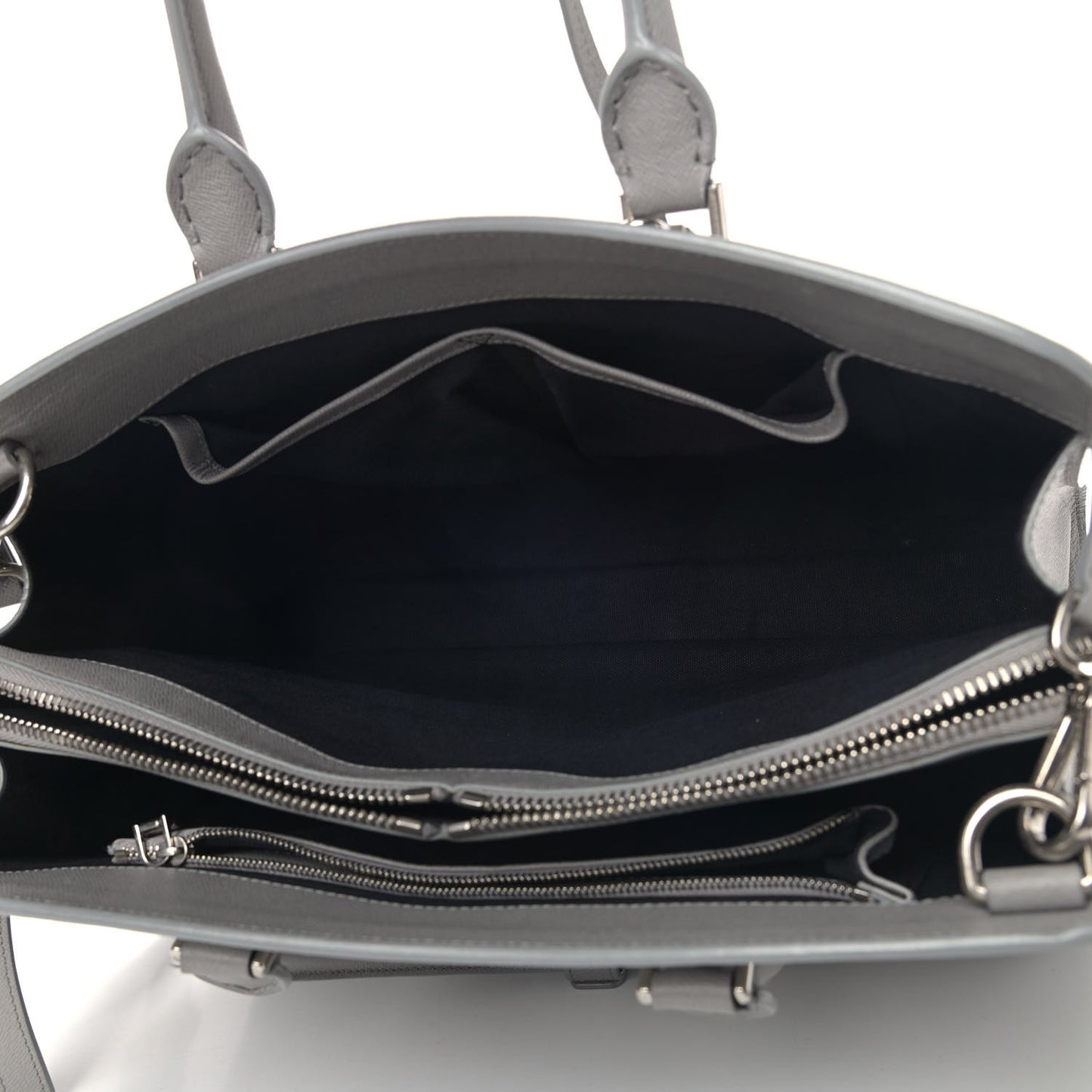 Saffiano Heroine Open Tote Grey Melange