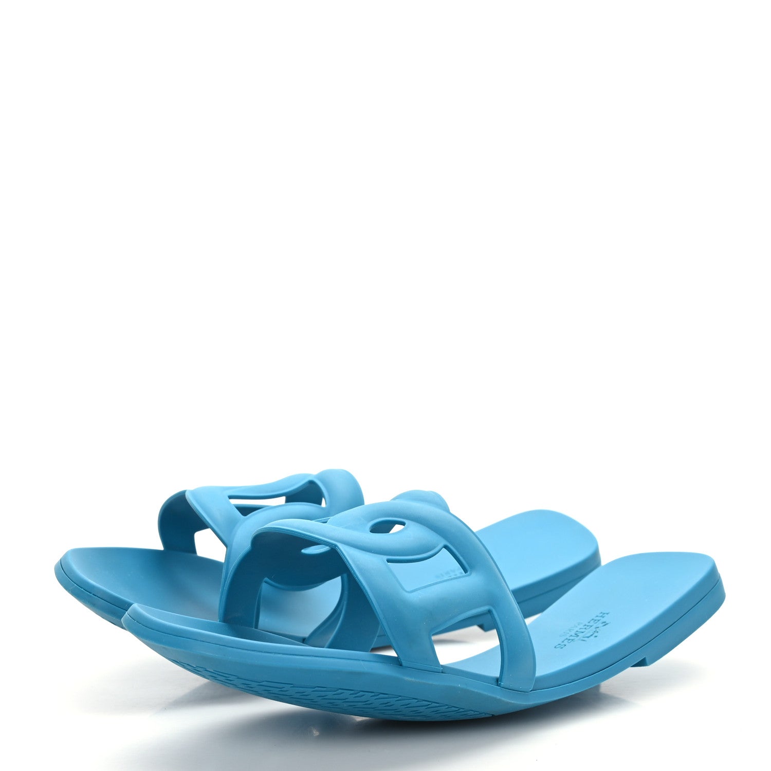 Hermes Rubber Aloha Sandals 38 Bleu Vif 3 of 8