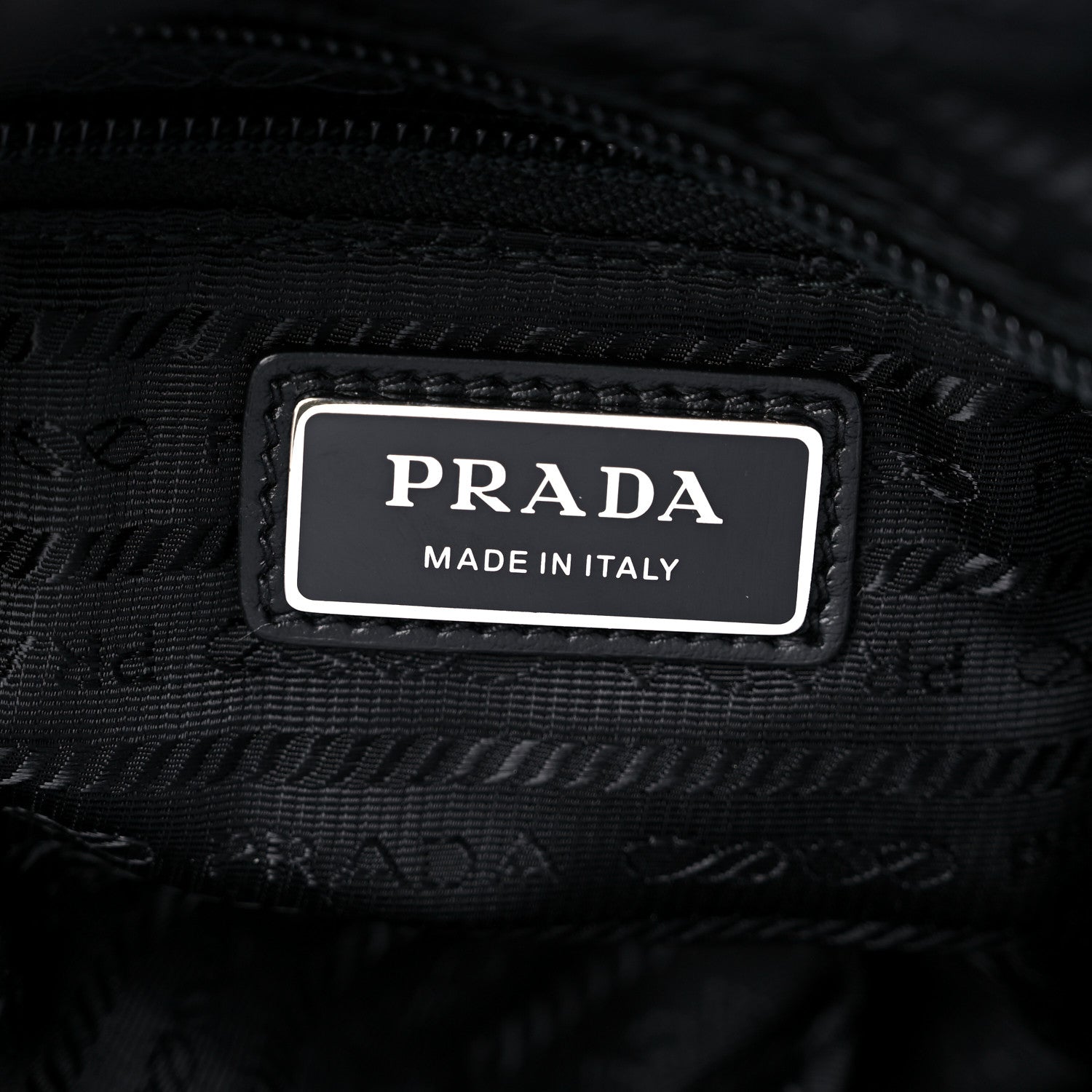 Prada Re-Nylon Vitello Metal Triangle Logo Sling Backpack Black 6 of 9