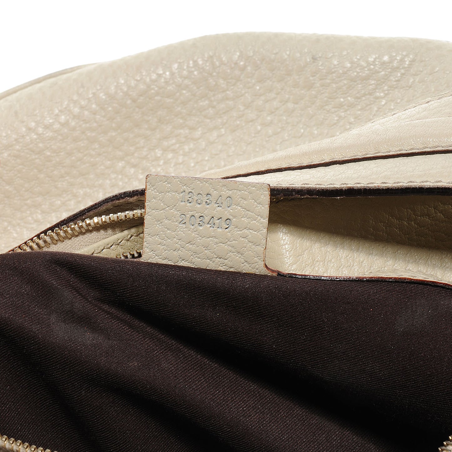 Leather Bamboo Ring Hobo Ivory