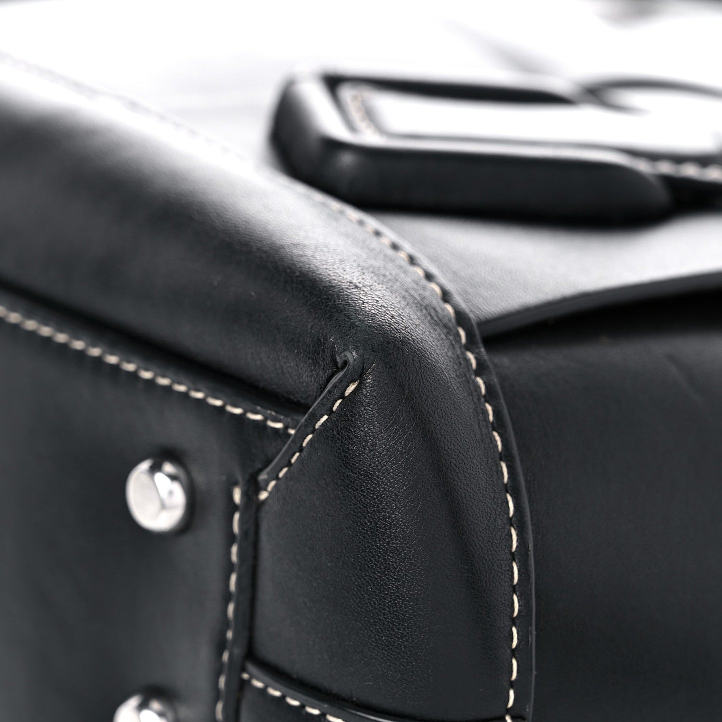 French Calfskin Maxi Intrecciato Small Arco Black