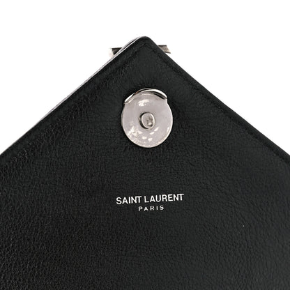 Saint Laurent Sheepskin Tri-Quilt Monogram Medium College Bag Black 6 of 11
