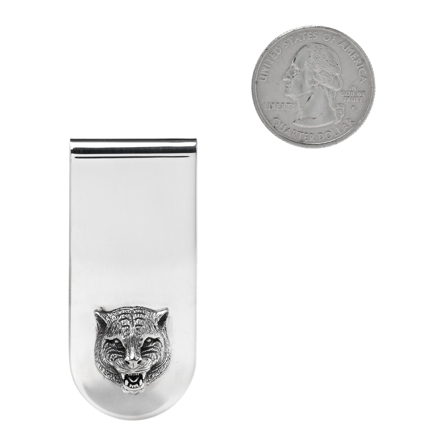 Gucci Sterling Silver Tiger Head Money Clip 2 of 4
