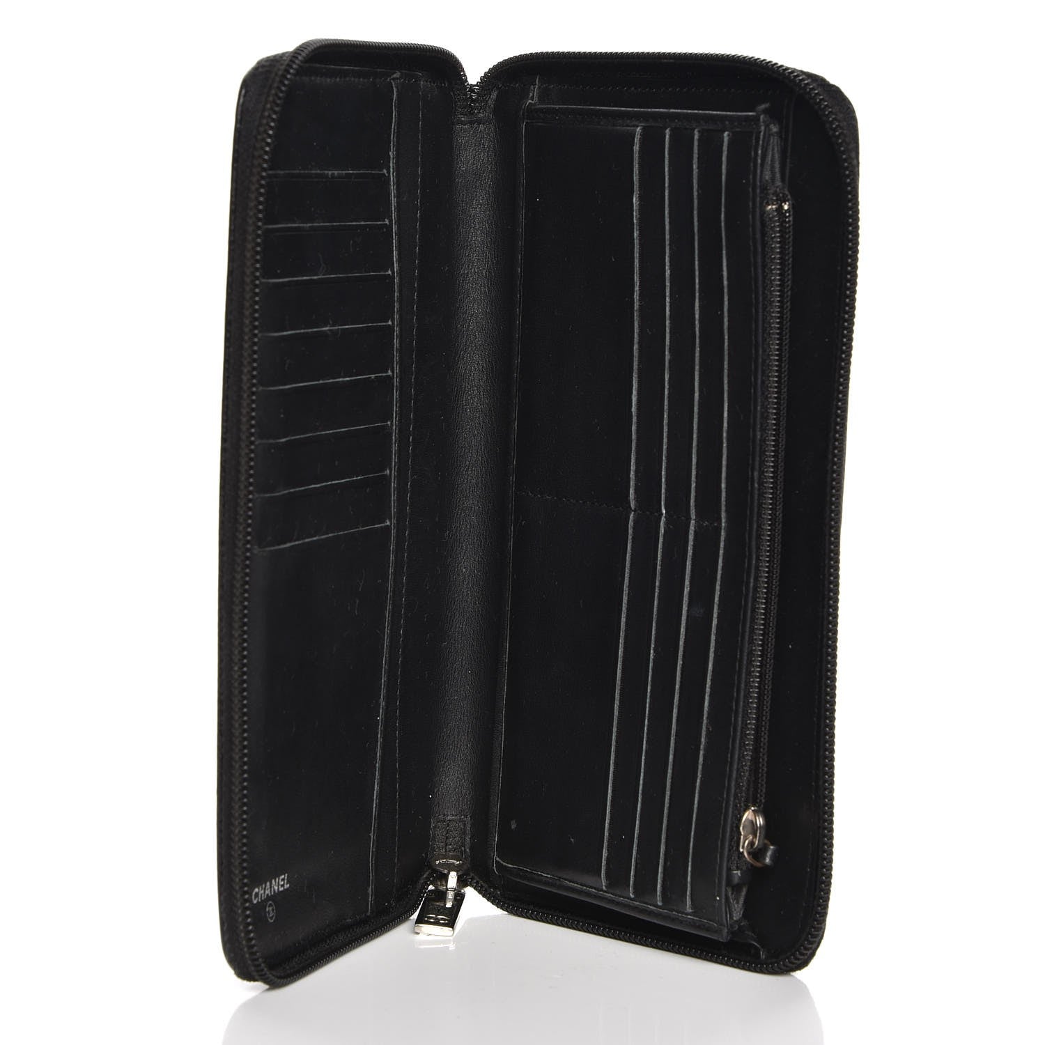 Chanel Caviar CC Timeless Large Zip Around Wallet Black 5 of 8