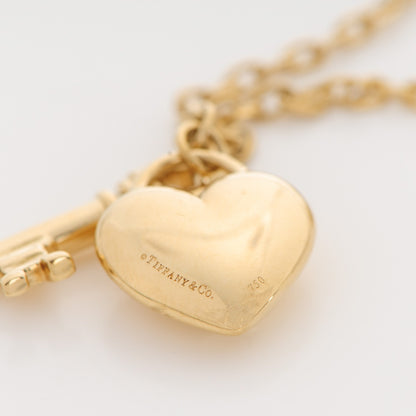 Tiffany 18K Yellow Gold Heart Lock Pendant Necklace 4 of 4