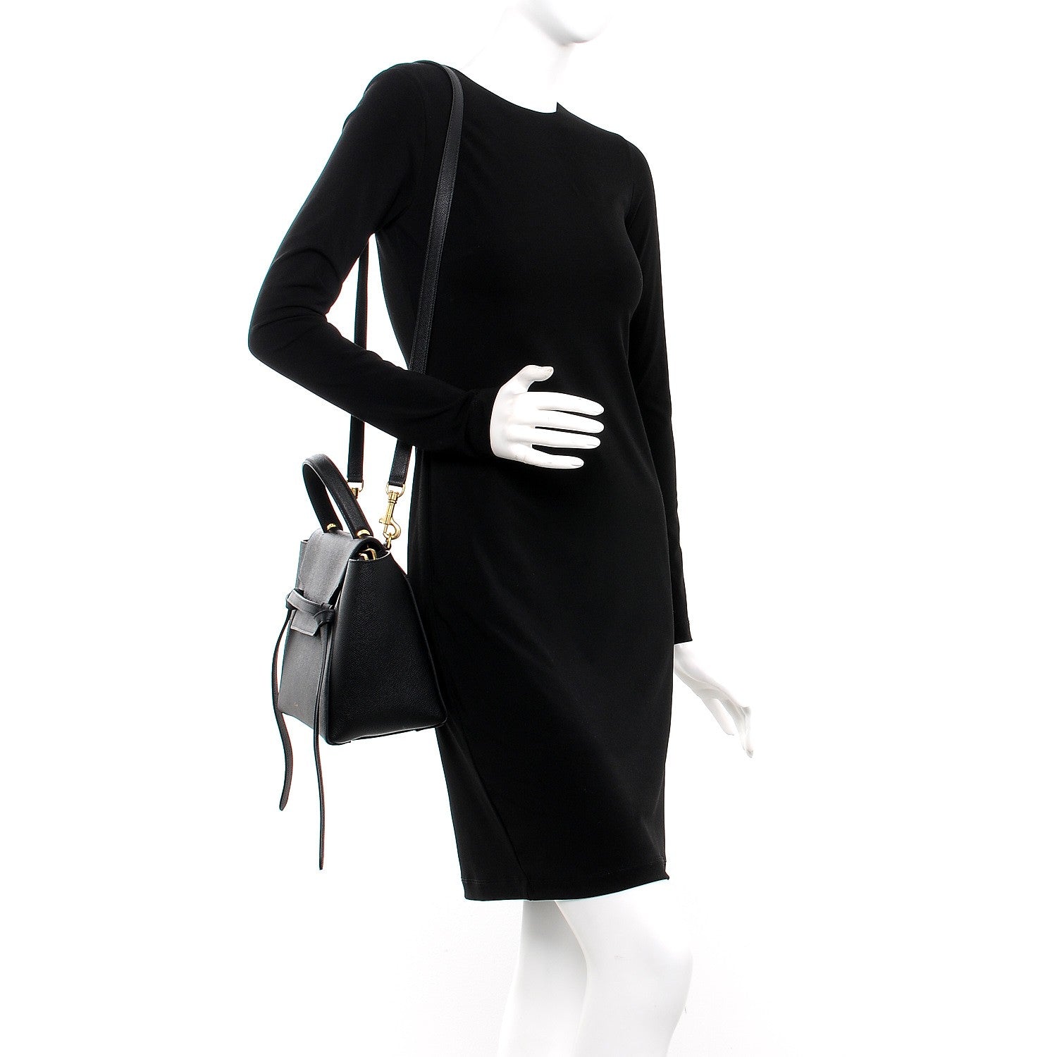 Celine Grained Calfskin Micro Belt Bag Black 2 of 9