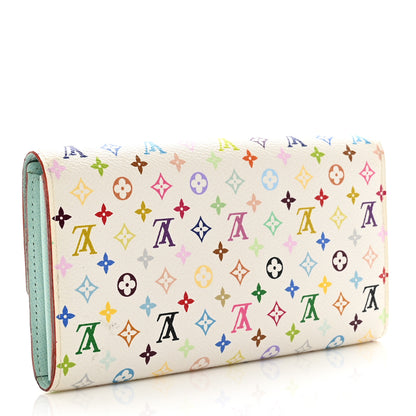 Louis Vuitton Monogram Multicolor Sarah Wallet White Anie 3 of 8