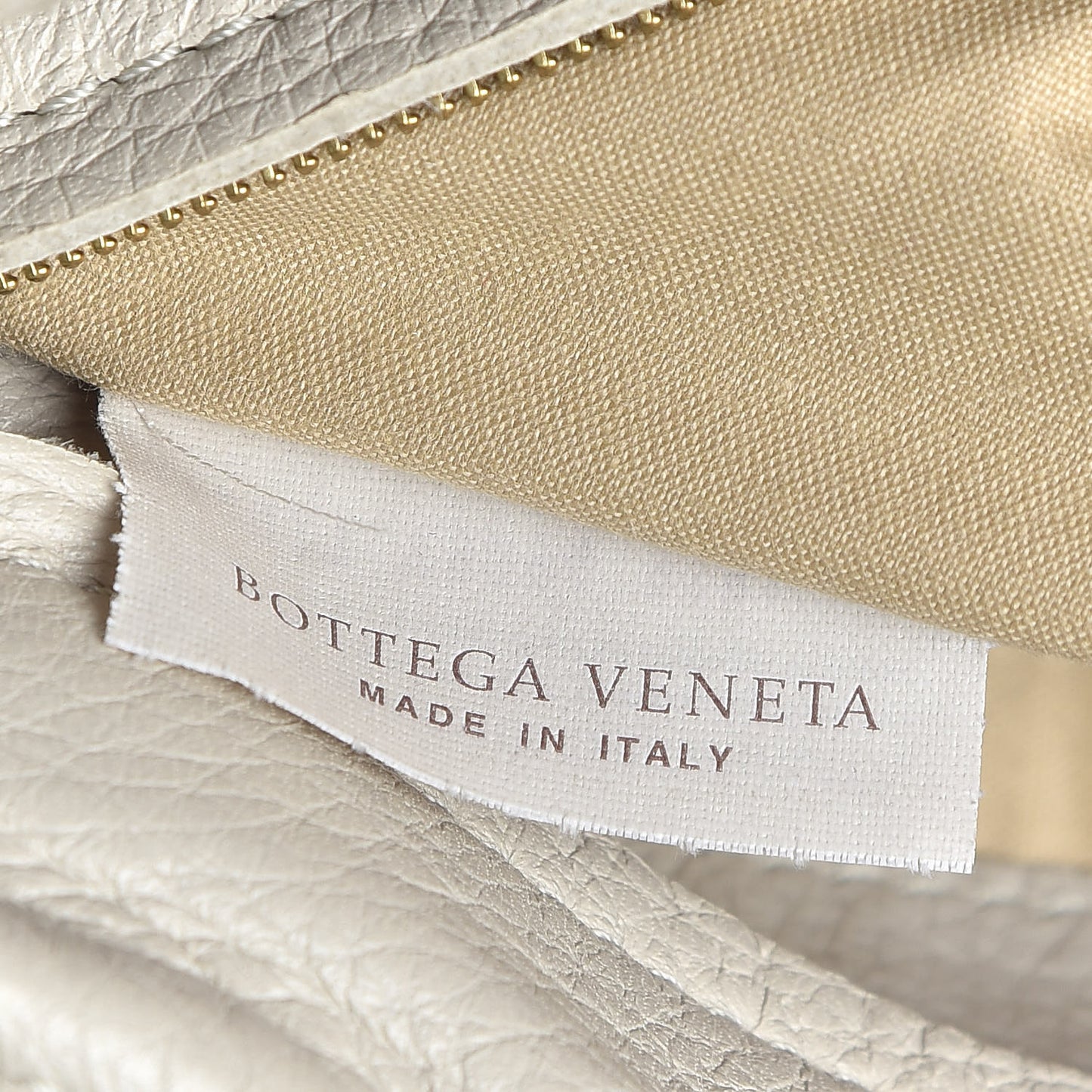 Nappa Intrecciato Napoli Shoulder Bag Cream