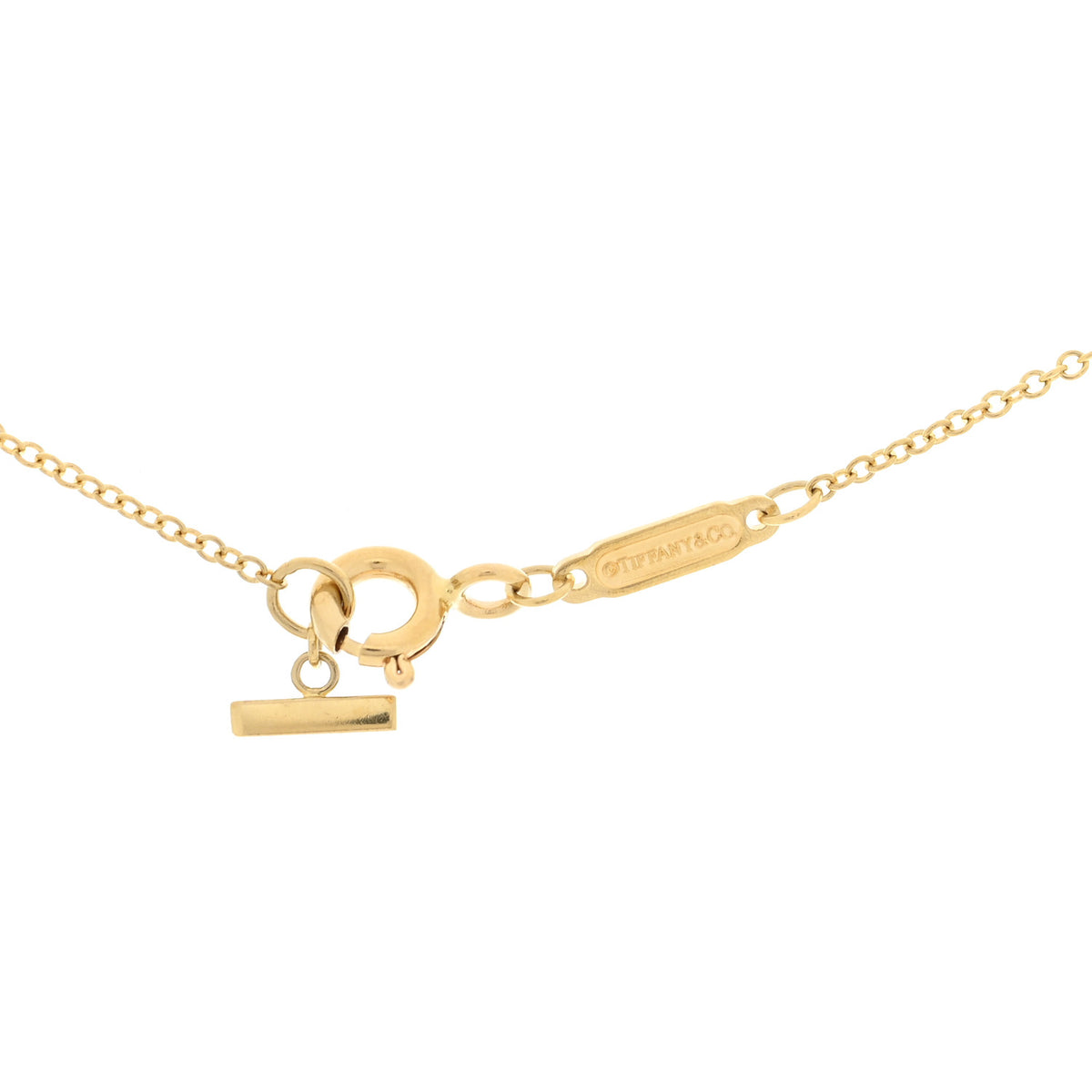 Tiffany 18K Yellow Gold Small T Smile Pendant Necklace 4 of 5