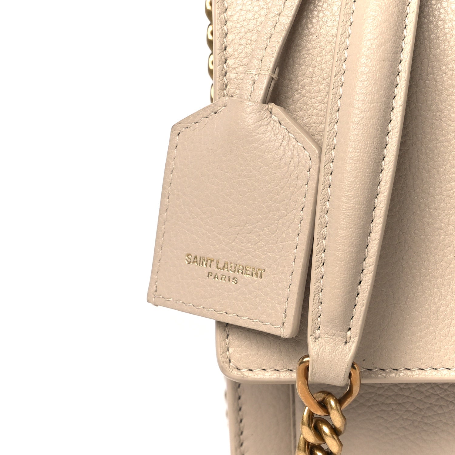 Saint Laurent Grained Calfskin Medium Monogram Sunset Beige 8 of 11
