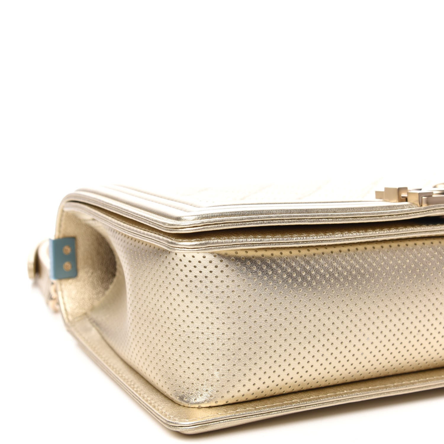 Chanel Lambskin Perforated Quilted New Medium Boy Flap Gold 6 of 11