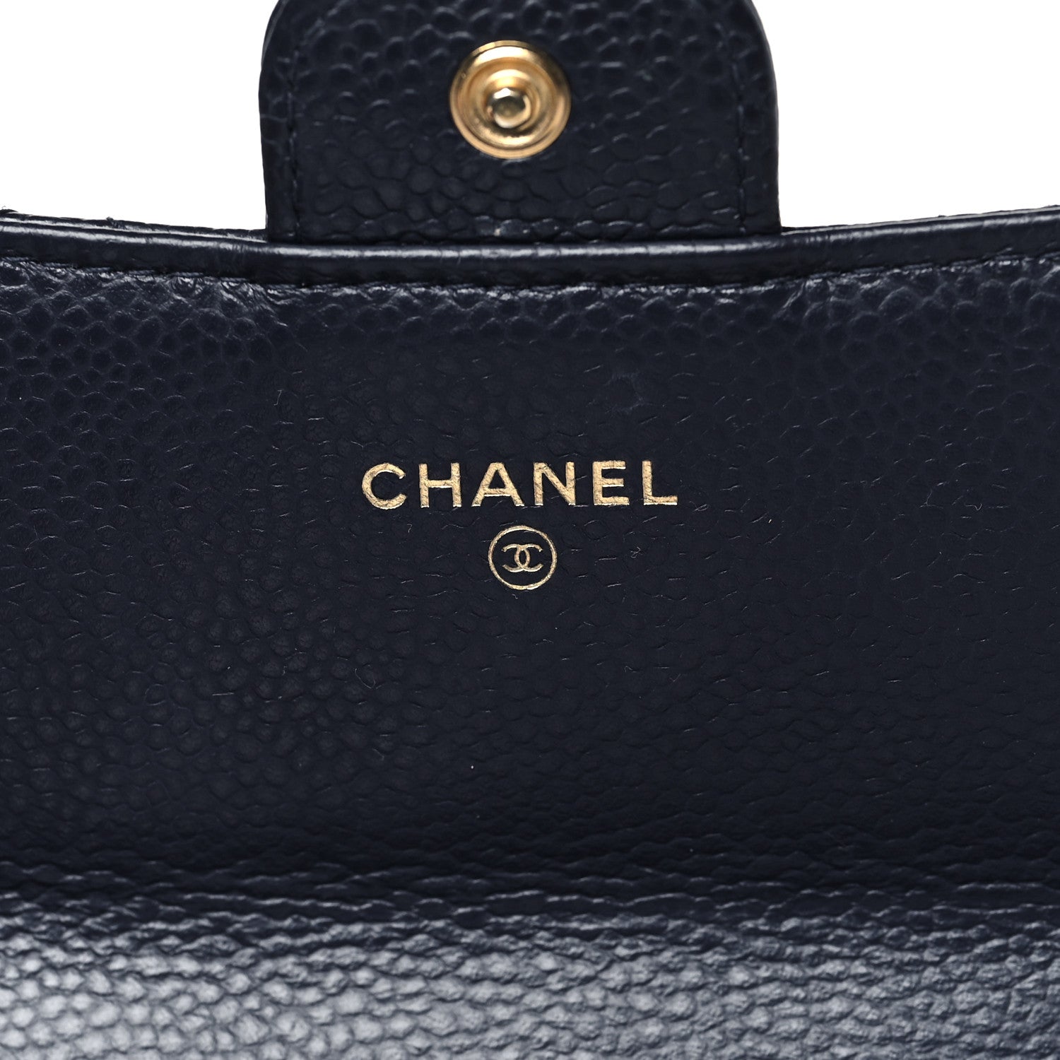 Chanel Caviar Quilted Large Gusset Flap Wallet Navy 6 of 8