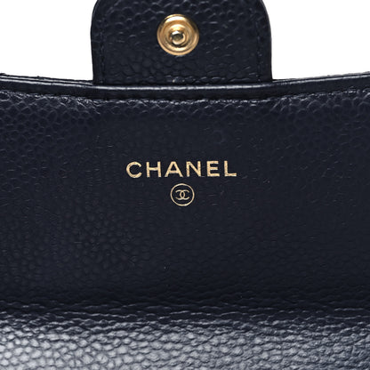 Chanel Caviar Quilted Large Gusset Flap Wallet Navy 6 of 8