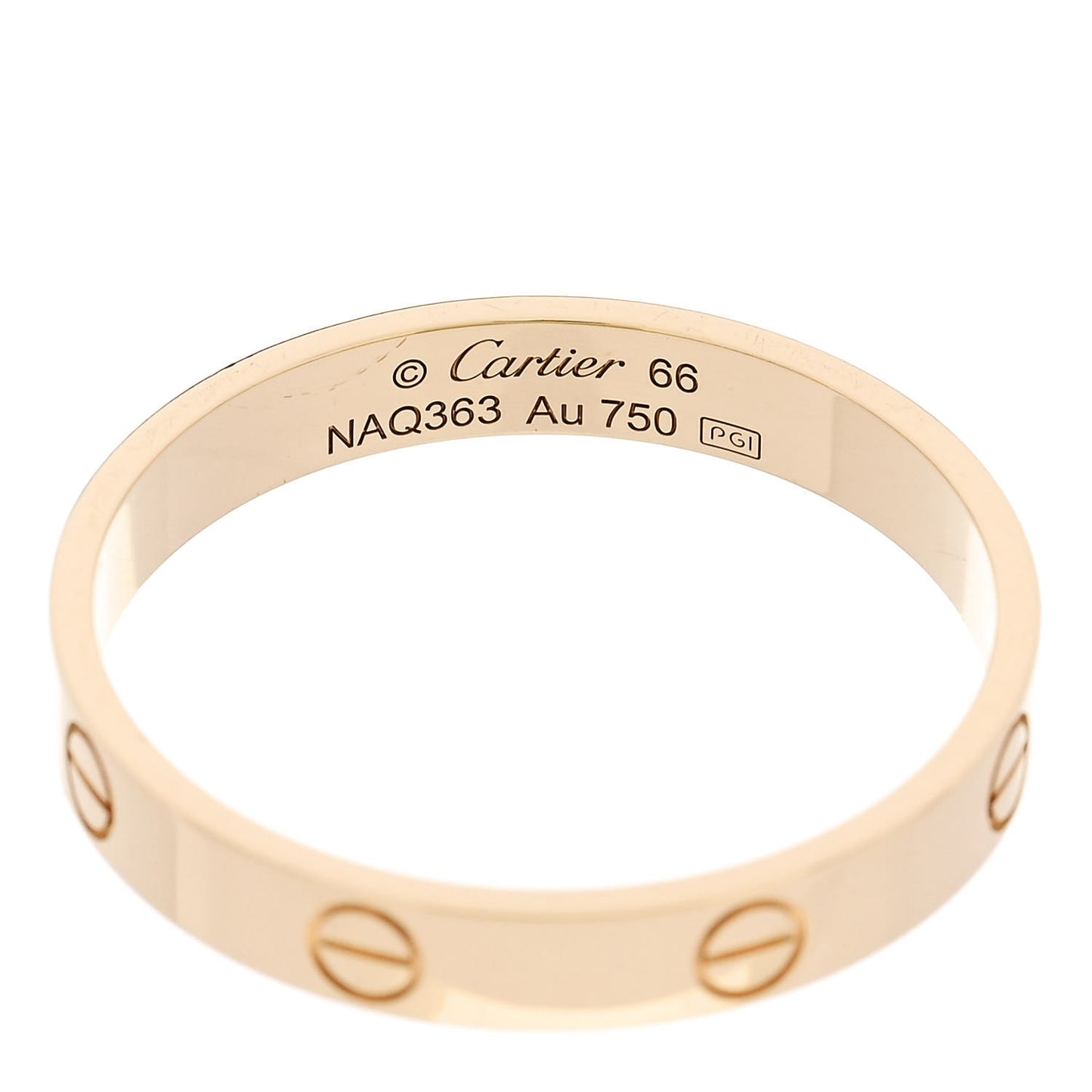 18K Yellow Gold 3.5mm LOVE Wedding Band Ring 66 11.5