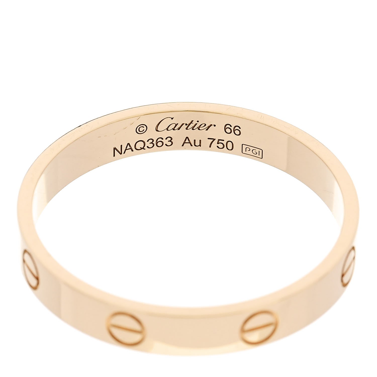 Cartier 18K Yellow Gold 3.5mm LOVE Wedding Band Ring 66 11.5 4 of 5