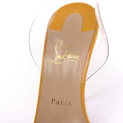 Christian Louboutin Patent PVC Jonatina 100 Sandals 38 Topaz Transparent 6 of 9