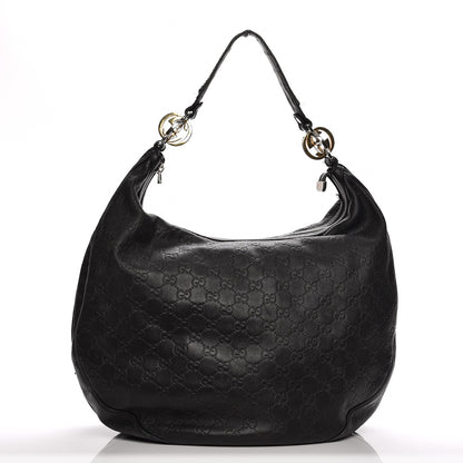 Gucci Guccissima Large GG Twins Hobo Black 1 of 15