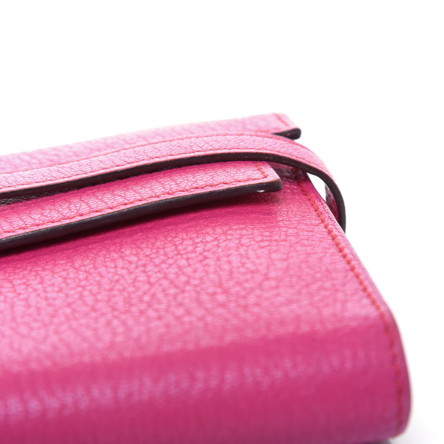 Chevre Mysore Kelly Longue Wallet Rose Shocking