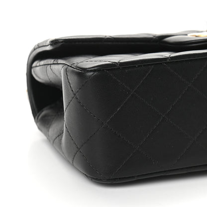 Chanel Lambskin Quilted Mini Top Handle Rectangular Flap Black 8 of 9