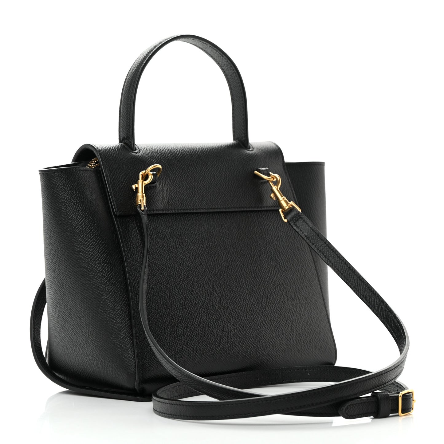 Grained Calfskin Nano Belt Bag Black