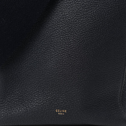 Celine Soft Grained Calfskin Small Sangle Bucket Bag Navy 9 of 9