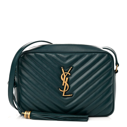 Saint Laurent Calfskin Matelasse Monogram Lou Camera Bag Sea Turquoise 1 of 12