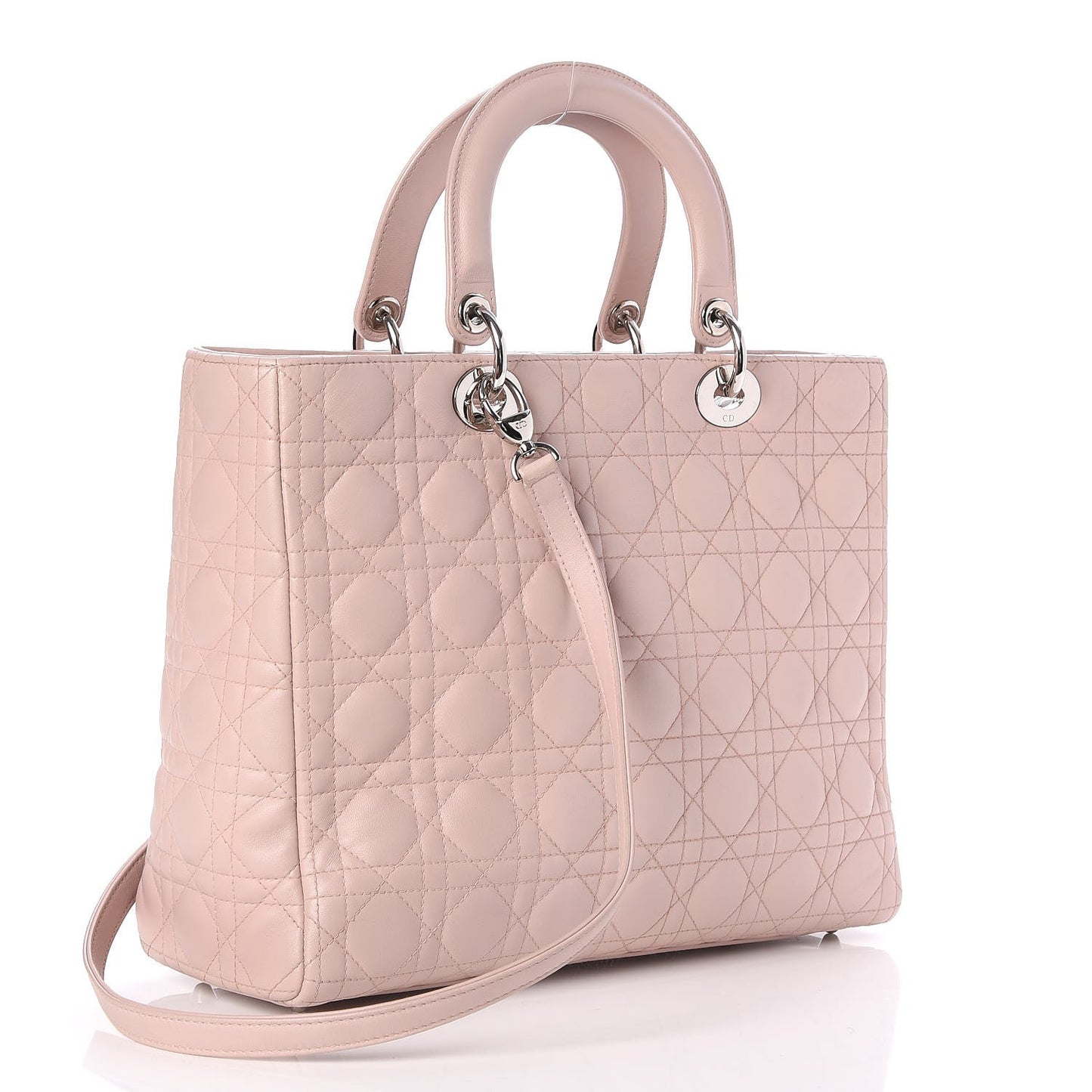 Lambskin Cannage Large Lady Dior Light Pink