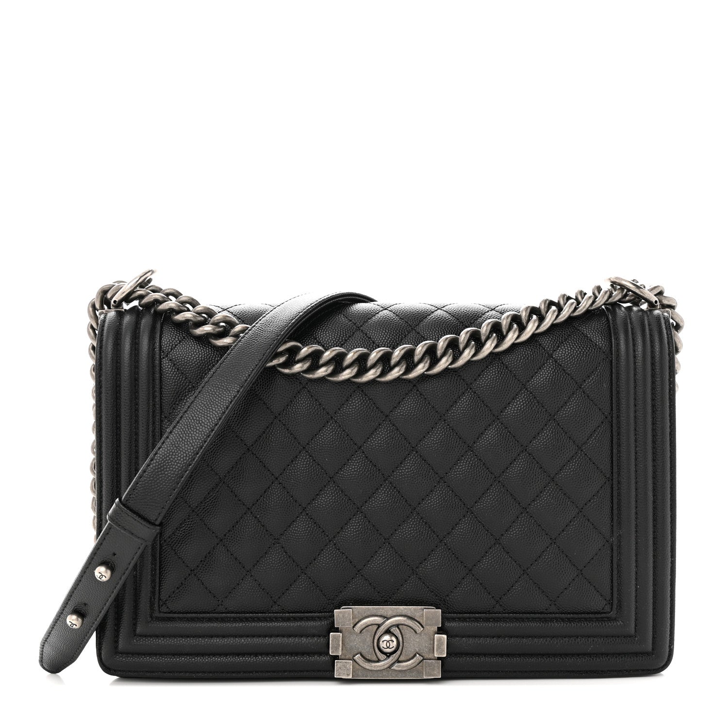 Chanel Caviar Quilted New Medium Boy Flap Black 1 of 12