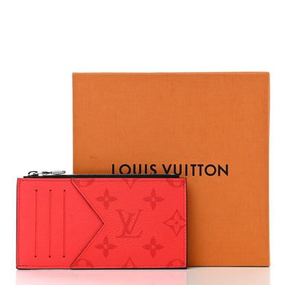Louis Vuitton Taigarama Coin Card Holder Fire Red 7 of 7