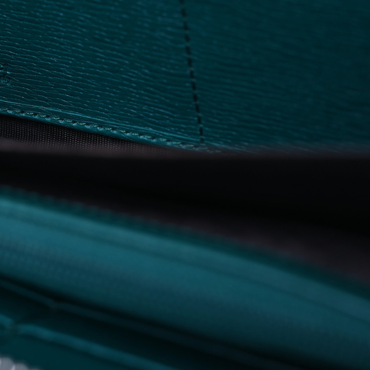 Calfskin Blooms Print Zip Around Wallet Bright Emerald Multicolor