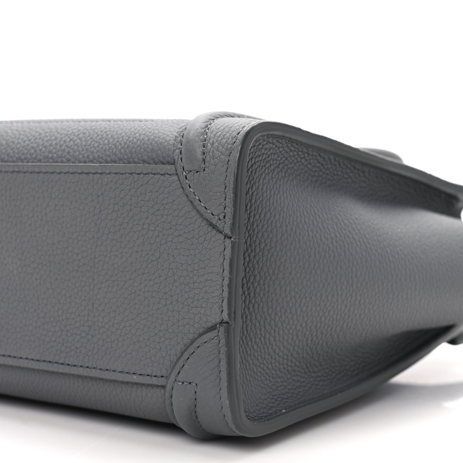 Celine Drummed Calfskin Nano Luggage Kohl 11 of 13