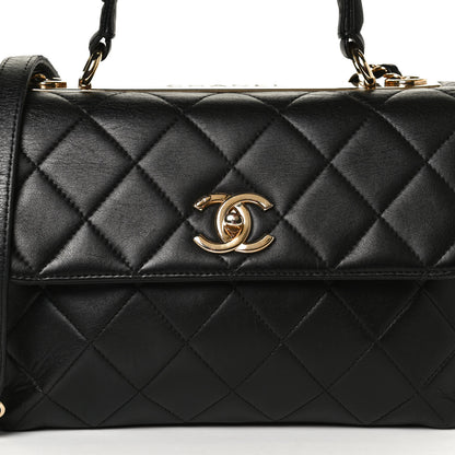 Chanel Lambskin Quilted Small Trendy CC Dual Handle Flap Bag Black 9 of 15