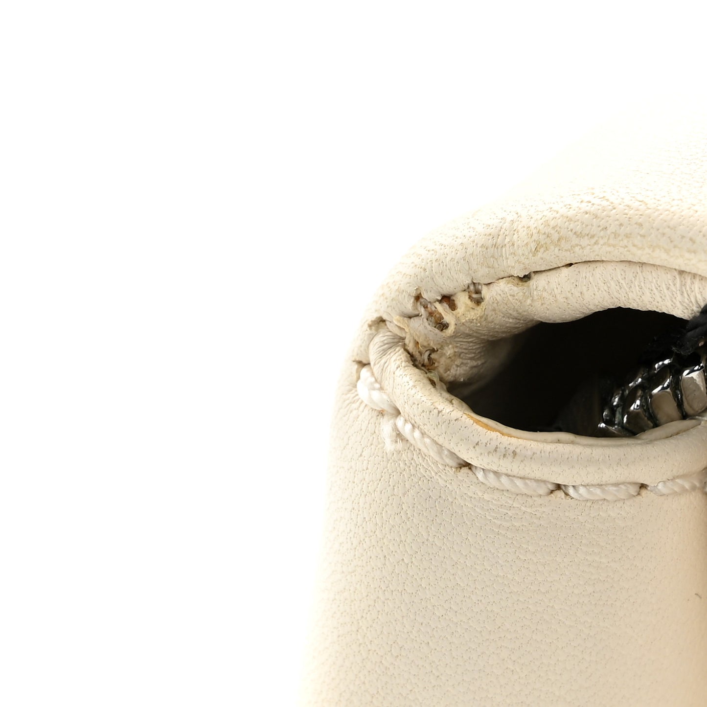 Calfskin Alix Soft Flap Clutch White