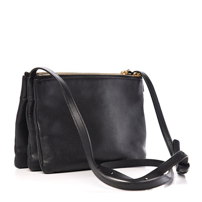 Celine Lambskin Small Trio Crossbody Bag Black 2 of 11