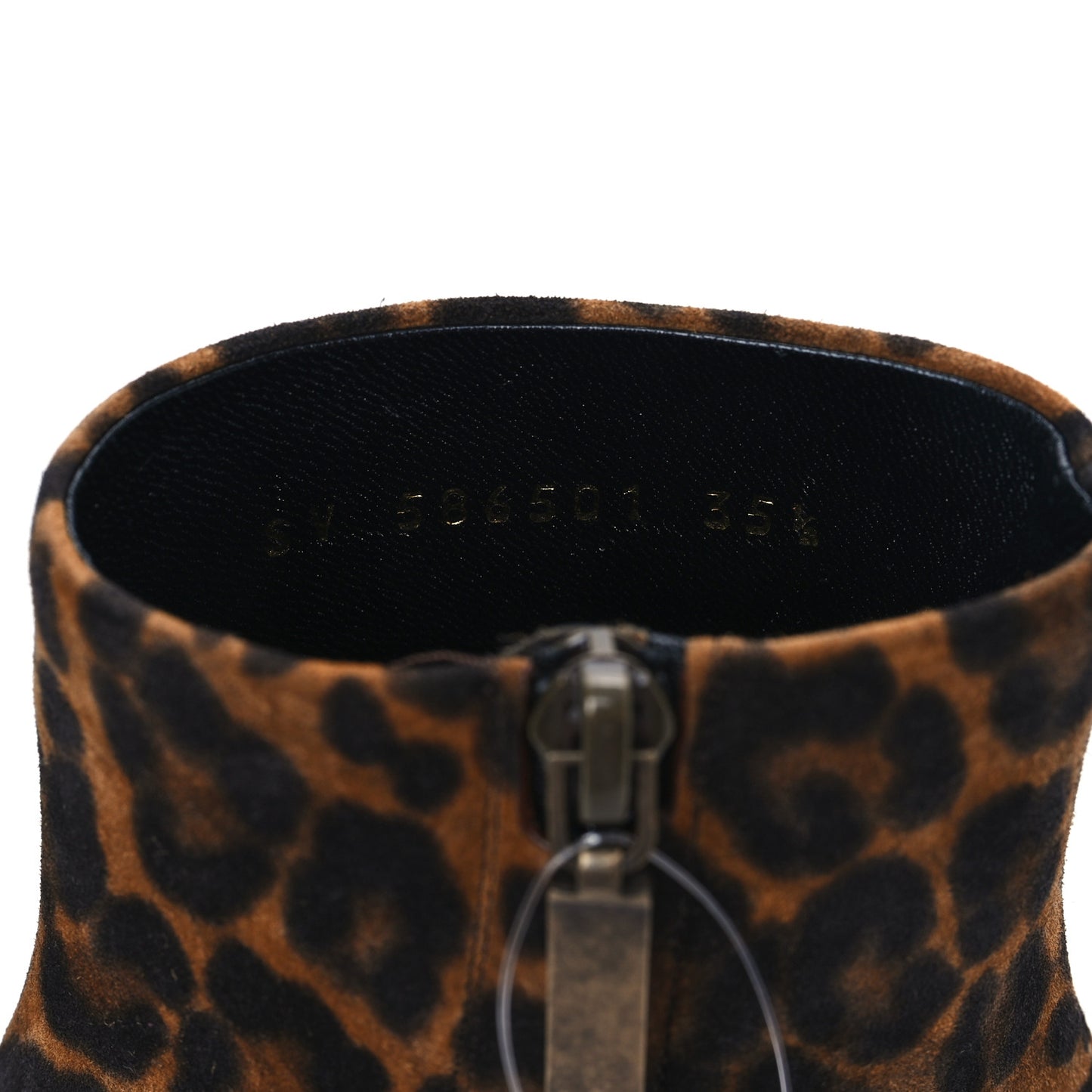 Suede Lou 75 Ankle Boots 35.5 Leopard