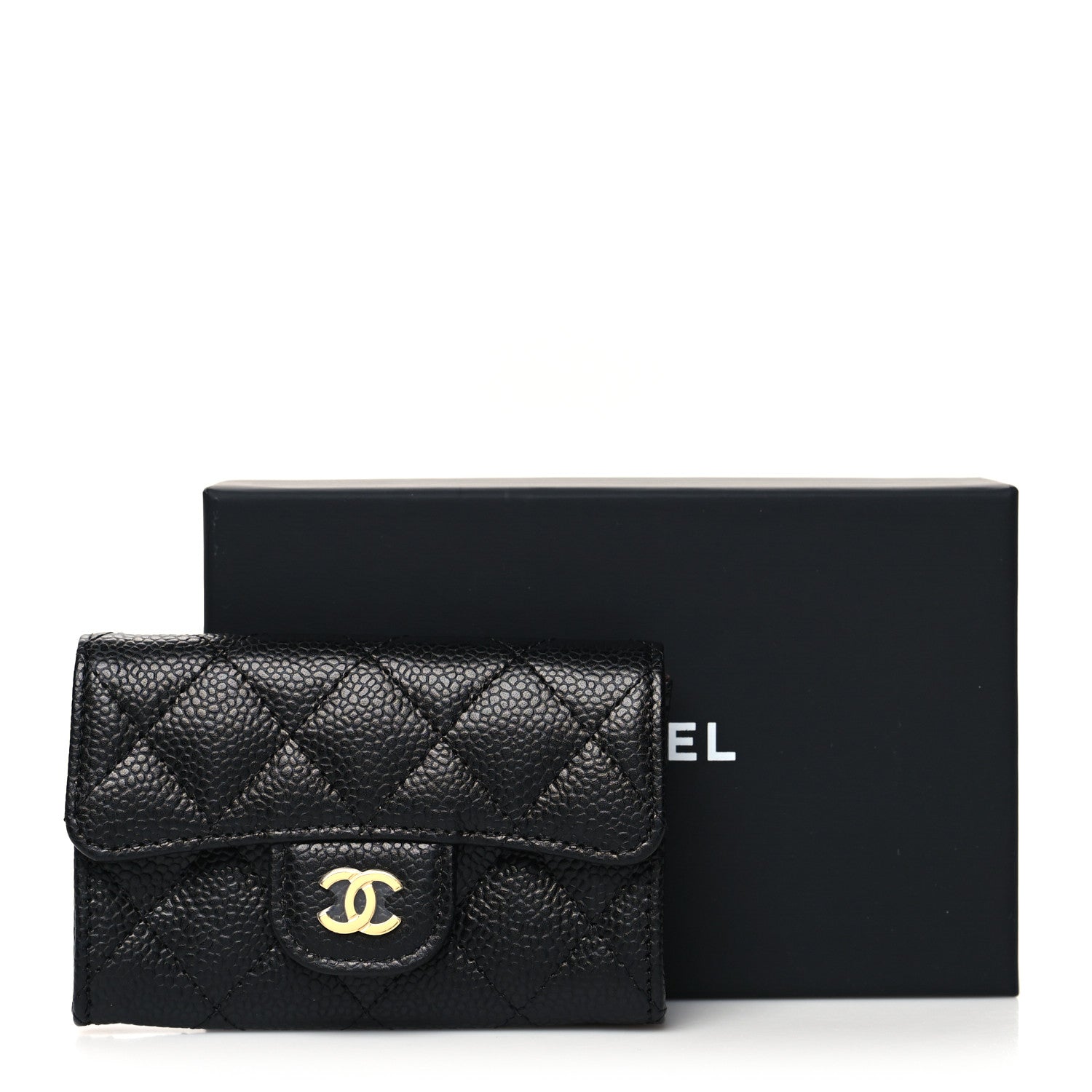 Chanel Caviar Quilted Flap Card Holder Wallet Black 12 of 12