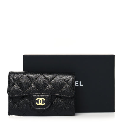 Chanel Caviar Quilted Flap Card Holder Wallet Black 12 of 12