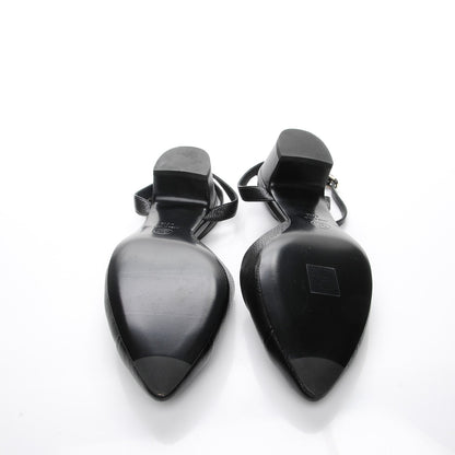 Chanel Goatskin Cap Toe CC Slingback Sandals 40.5 Black 5 of 10