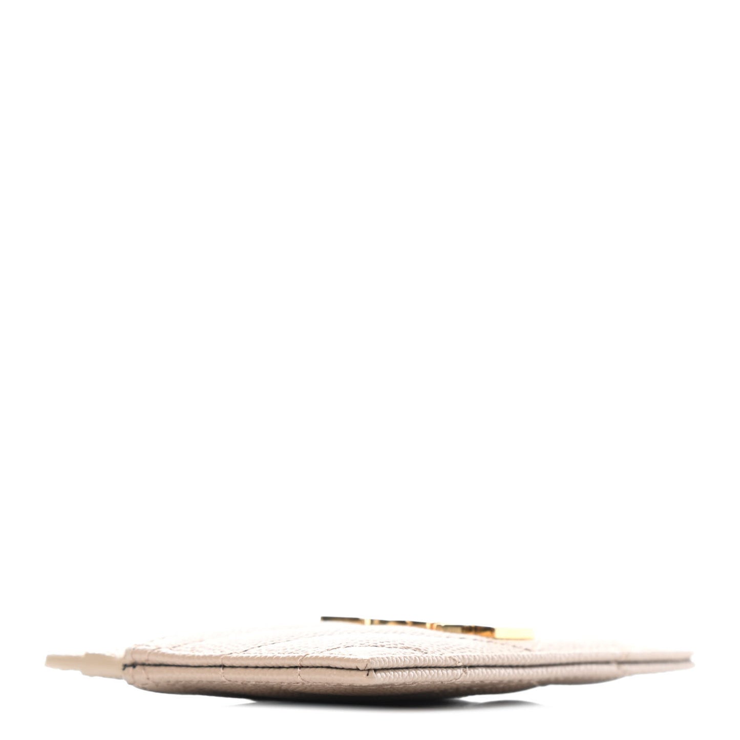 Grain De Poudre Matelasse Chevron Monogram Credit Card Case Nude Powder