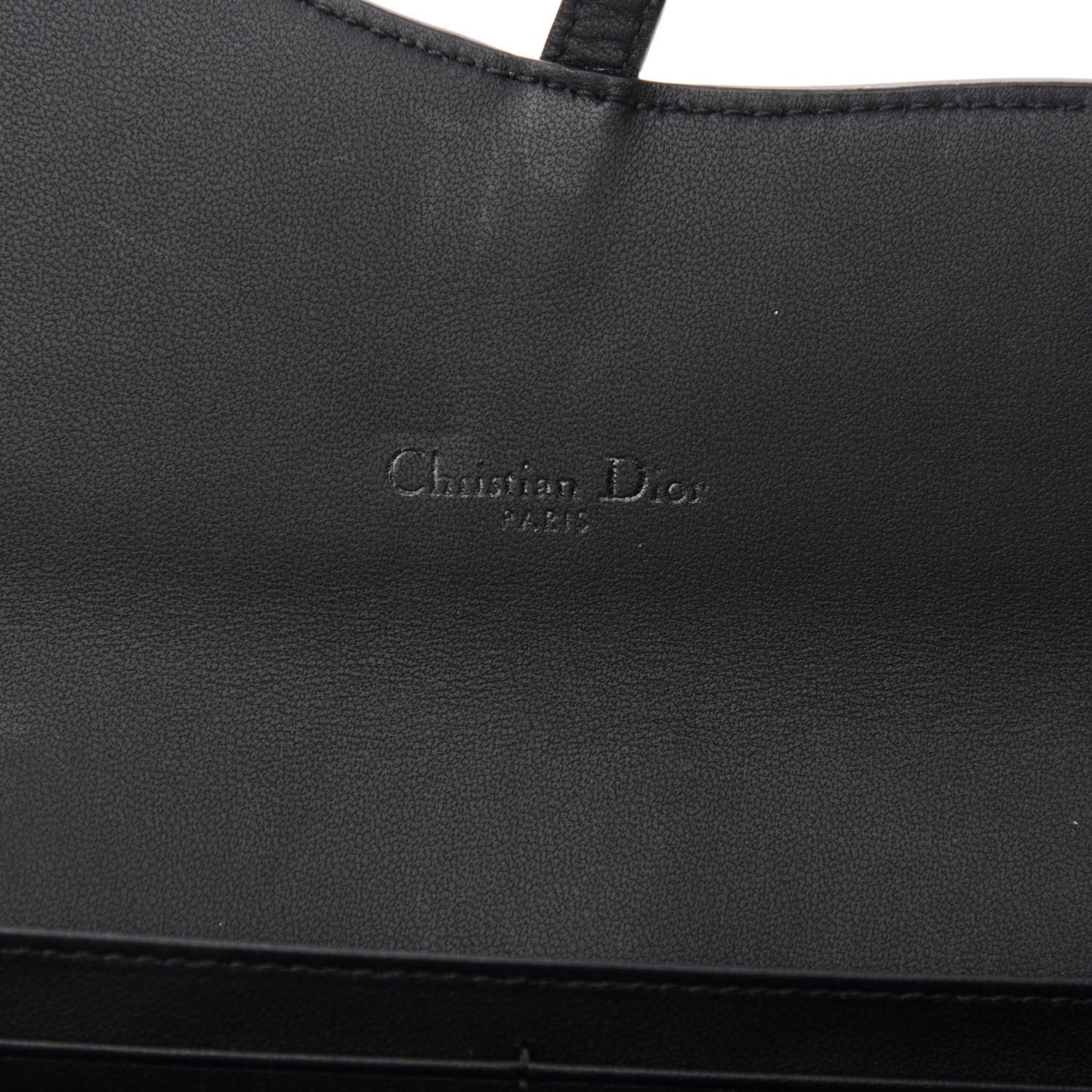 Ultra Matte Calfskin Saddle Chain Wallet Pouch Black