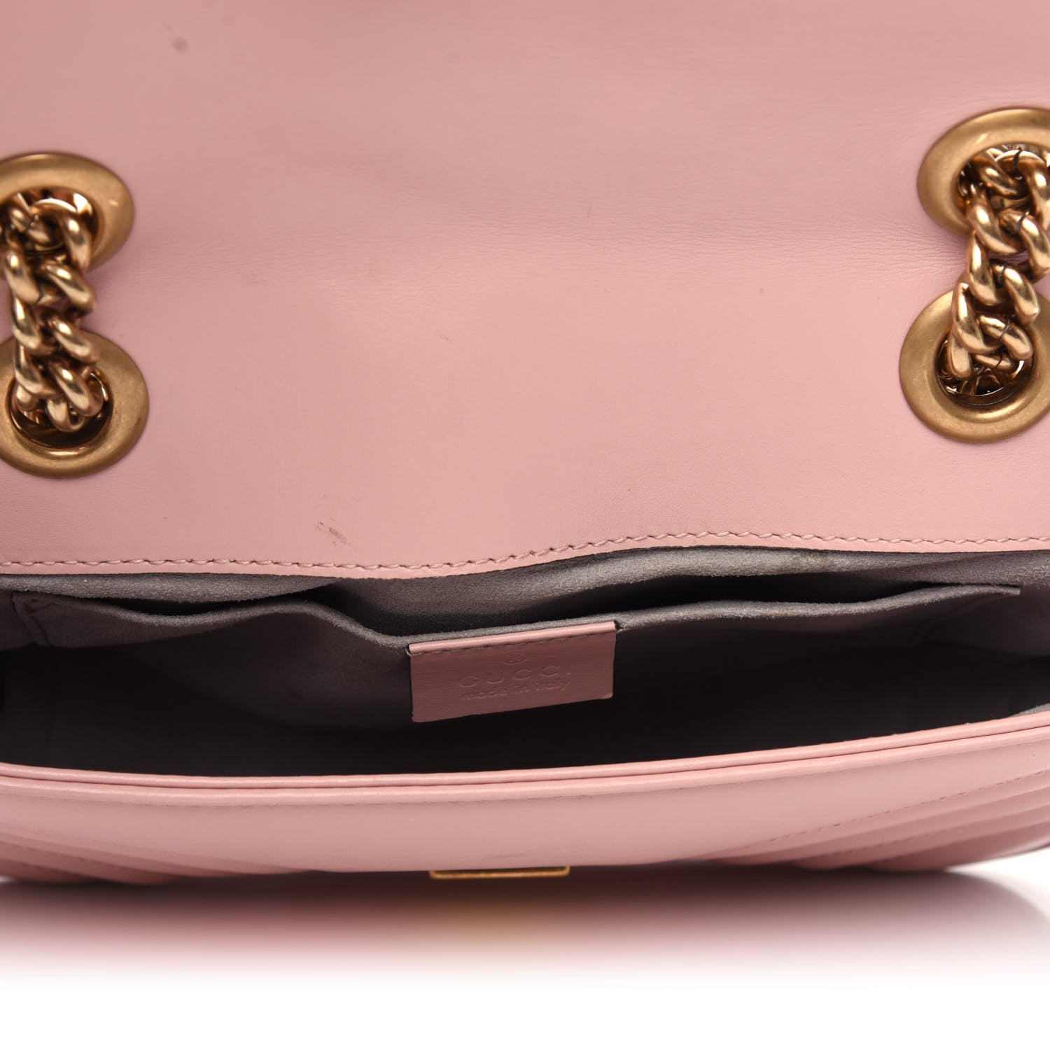 Gucci Calfskin Matelasse Mini GG Marmont Shoulder Bag Perfect Pink 5 of 10