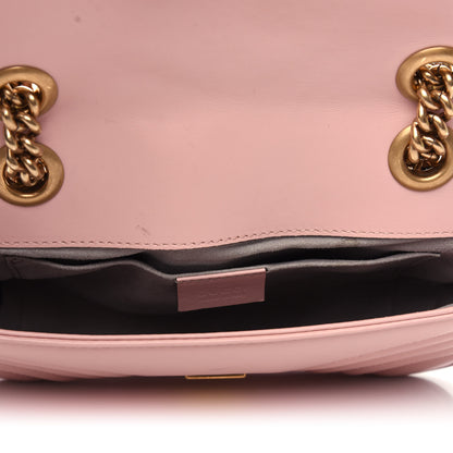 Gucci Calfskin Matelasse Mini GG Marmont Shoulder Bag Perfect Pink 5 of 10